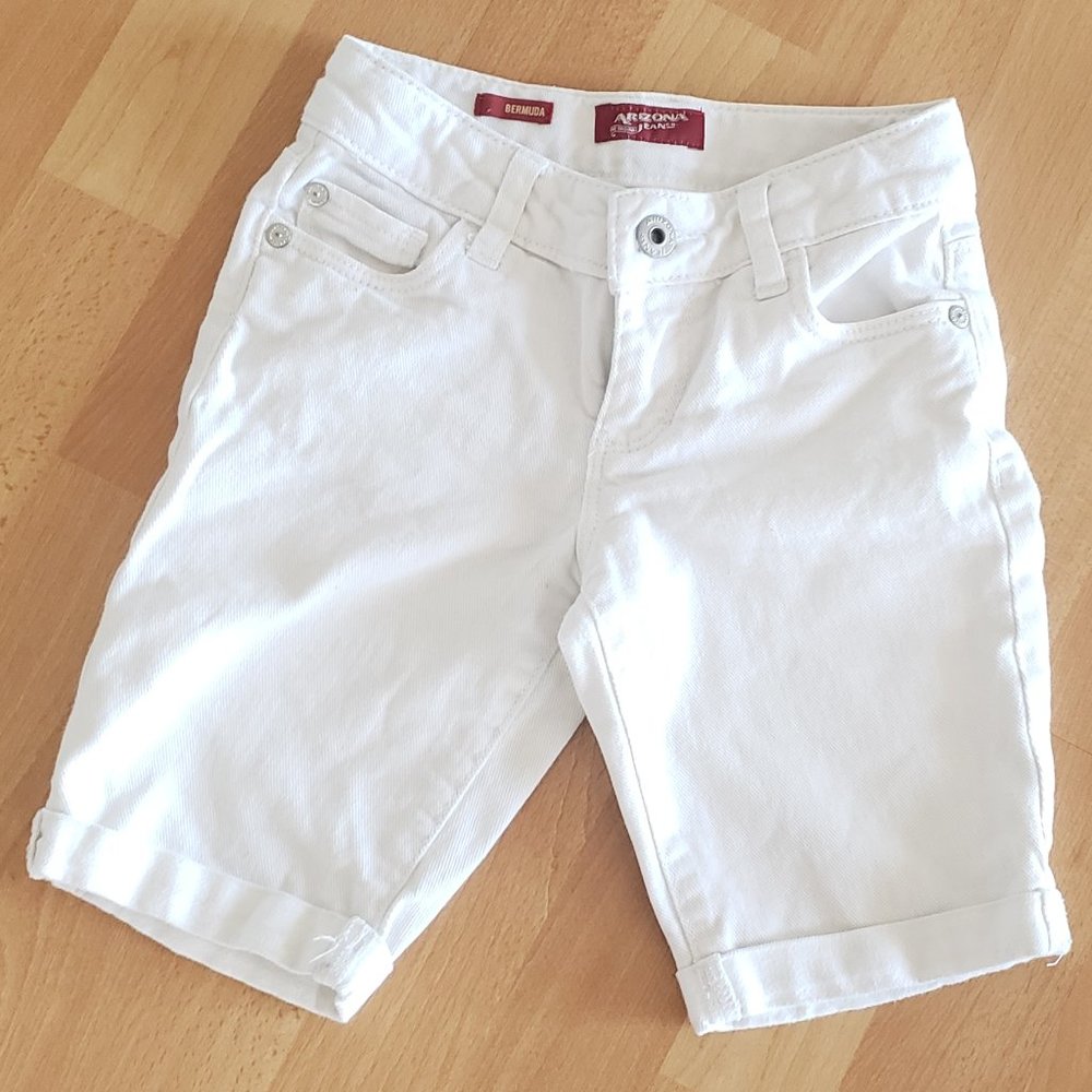 White Bermuda jean shorts (kids)